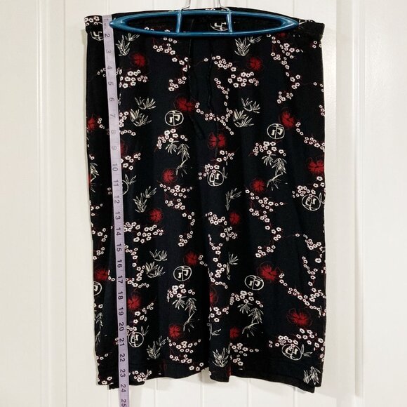 S. OLIVER Vintage floral Asian inspired stretchy a-line skirt ~ SMALL MEDIUM - Picture 3 of 9